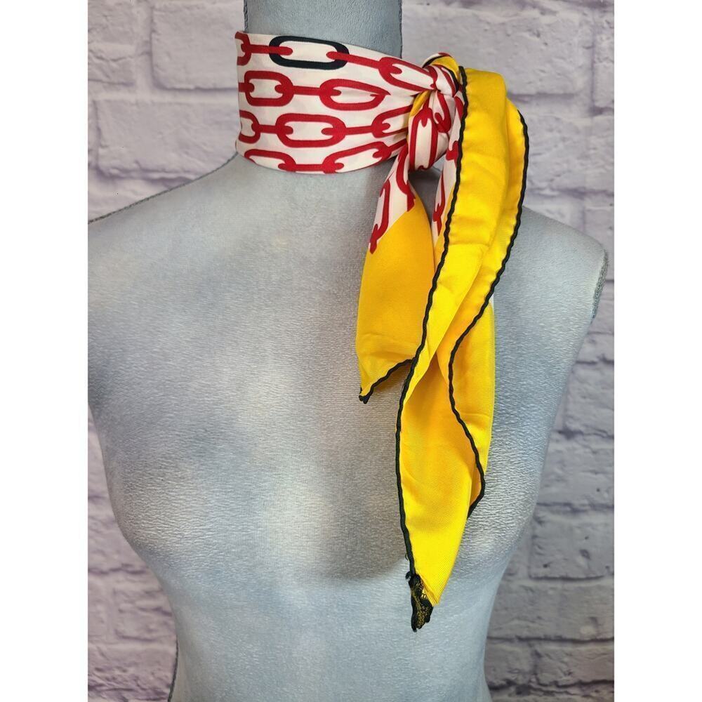 Vintage Jean Casanave hand-rolled silk scarf